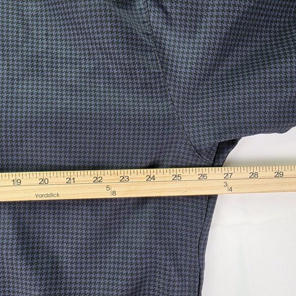 VTG 90's Forrester's Mens XL Blue Checkered V-Neck Pullover Golf Windbreaker - Picture 6 of 9
